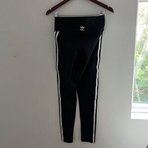 NWT adidas Black Leggings with White Stripes
